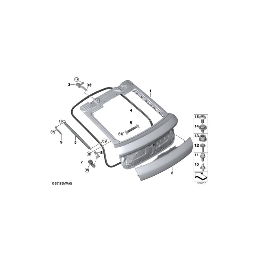 Genuine BMW 51247441960 G06 Stop, Trunk Lid, Right (Inc. X6) | ML Performance UK Car Parts