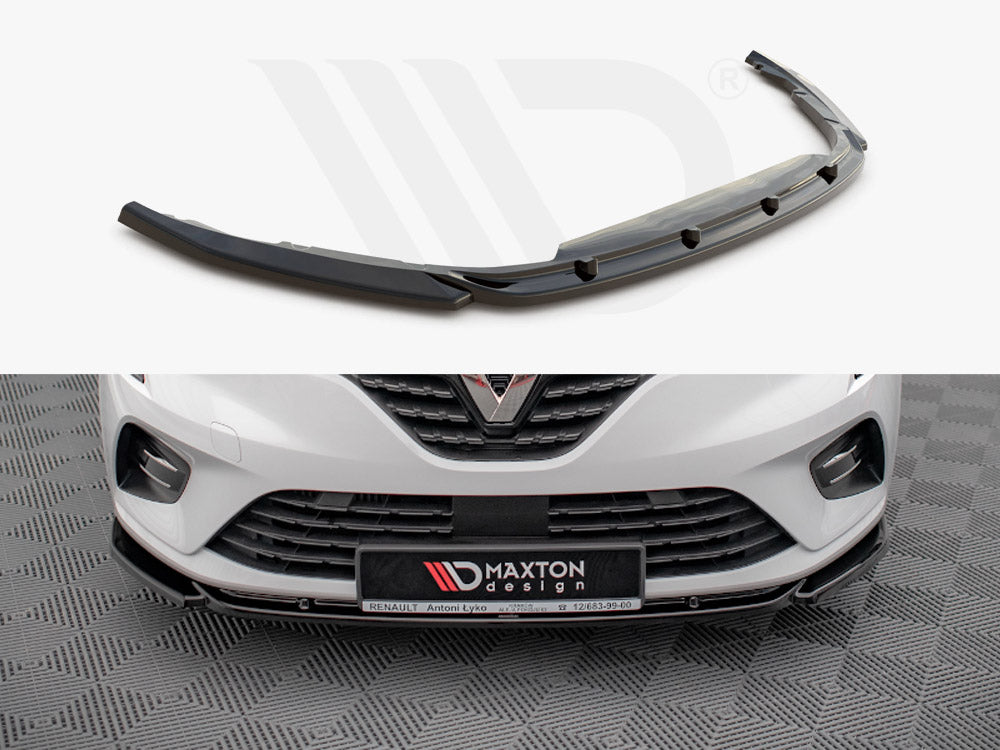 Maxton Design RE-CL-5-FD1T Front Splitter V.1 Renault Clio MK5 (2019-) | ML Performance UK Car Parts