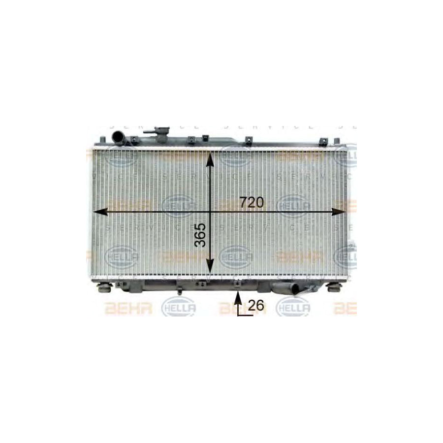 Hella 8MK 376 763-531 Engine Radiator For Kia Carens I (FC)