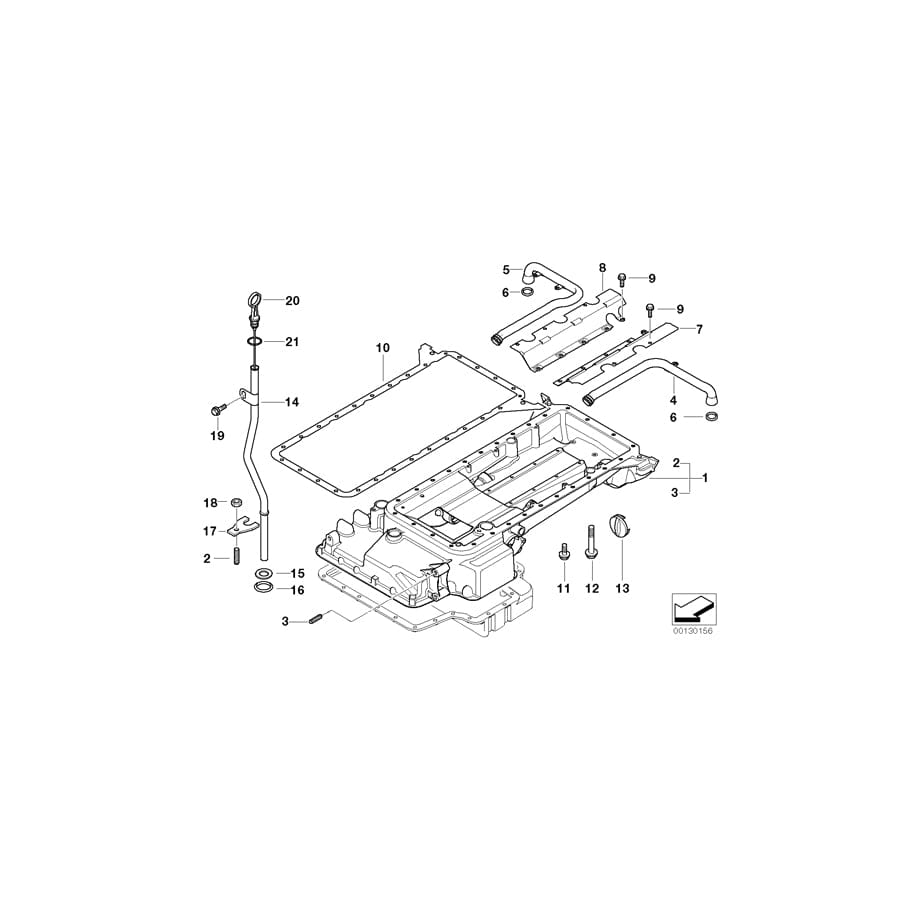 Genuine BMW 11131407531 E39 Suction Pipe Right (Inc. M5) | ML Performance UK Car Parts