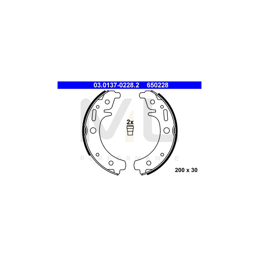 ATE 03.0137-0228.2 Brake Shoe Set | ML Performance Car Parts