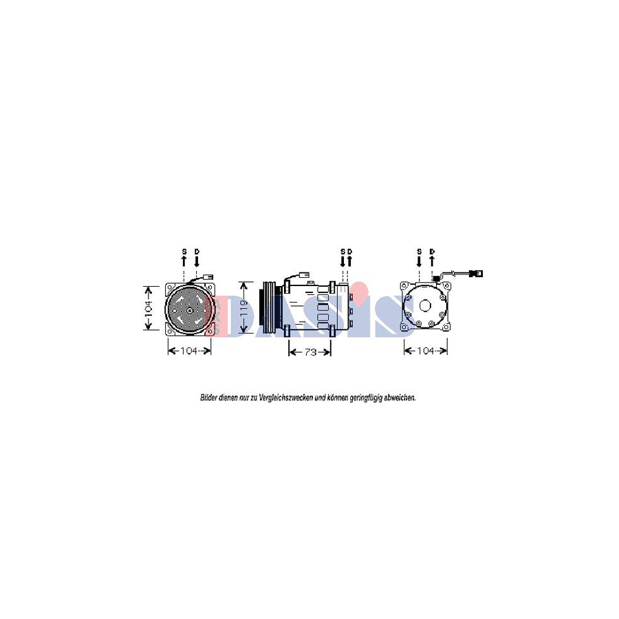 AKS Dasis 850475N Compressor, Air Conditioning | ML Performance UK