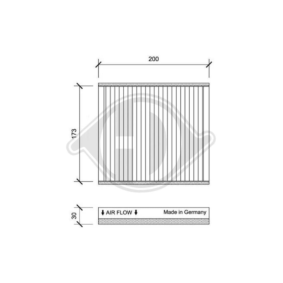 DIEDERICHS DCI0177 Pollen Filter | ML Performance UK Car Parts