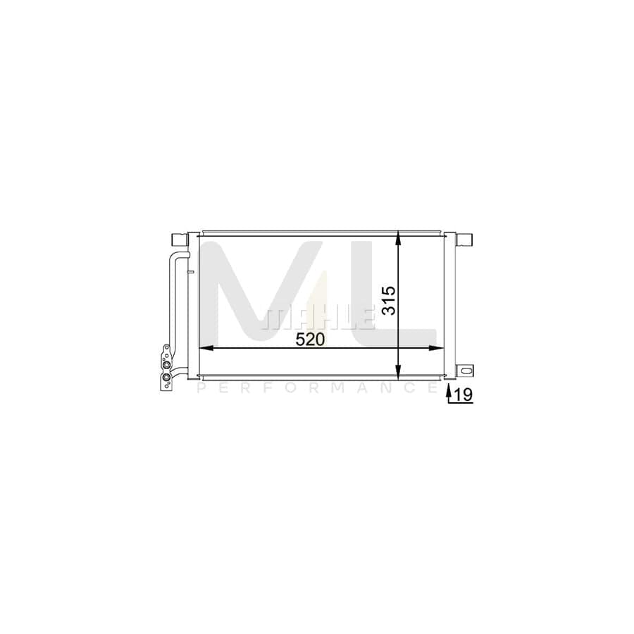 MAHLE ORIGINAL AC 235 000P Air conditioning condenser without dryer | ML Performance Car Parts