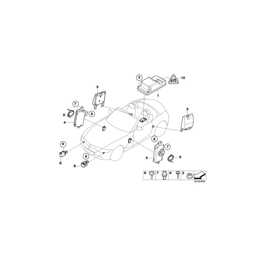 Genuine BMW 65776961410 E85 Sensor, Front Left Door (Inc. Z4) | ML Performance UK Car Parts