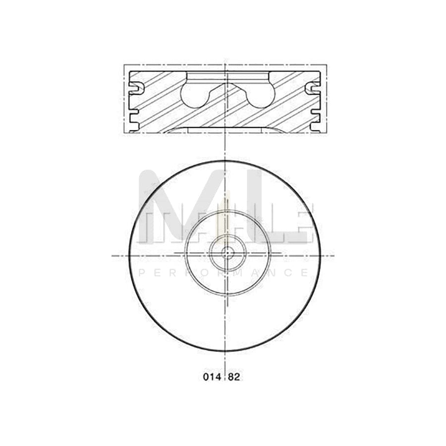 MAHLE ORIGINAL 014 82 02 Piston for FORD TRANSIT 94,67 mm, with piston ring carrier, without cooling duct | ML Performance Car Parts