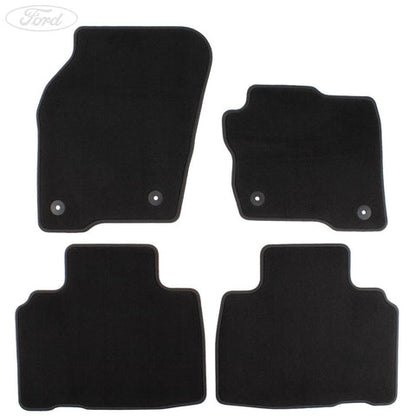 GENUINE FORD 1905277 EDGE VELOUR FLOOR MATS FRONT AND REAR, BLACK | ML Performance UK