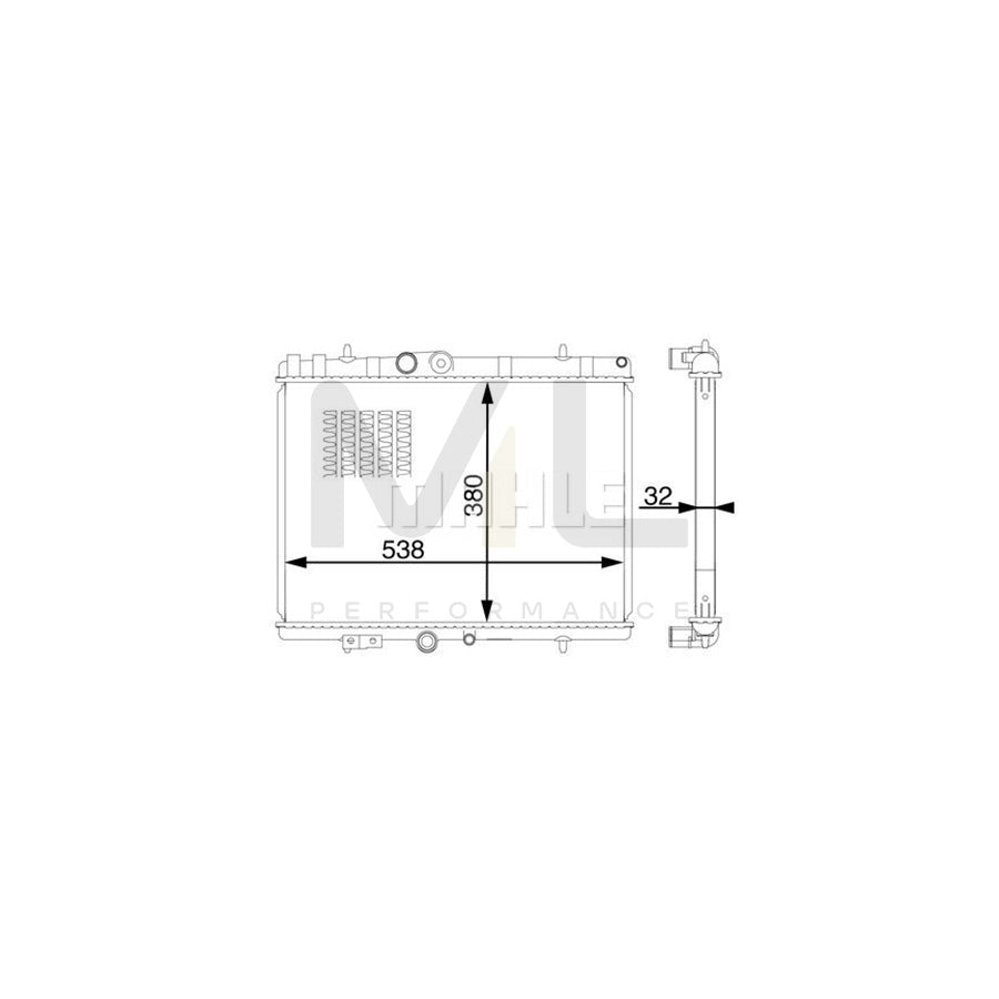 MAHLE ORIGINAL CR 1597 000S Engine radiator for CITRO��N C5 Brazed cooling fins | ML Performance Car Parts