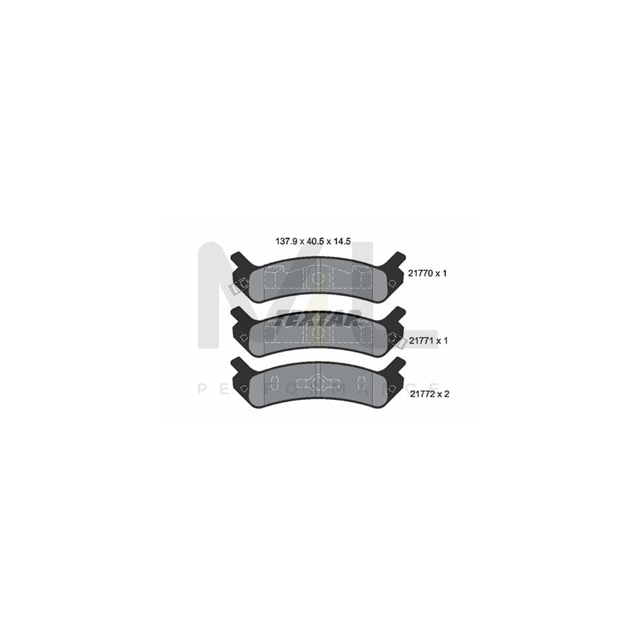 TEXTAR 2177001 Brake pad set for HYUNDAI Sonata II (Y-2) with acoustic wear warning | ML Performance Car Parts