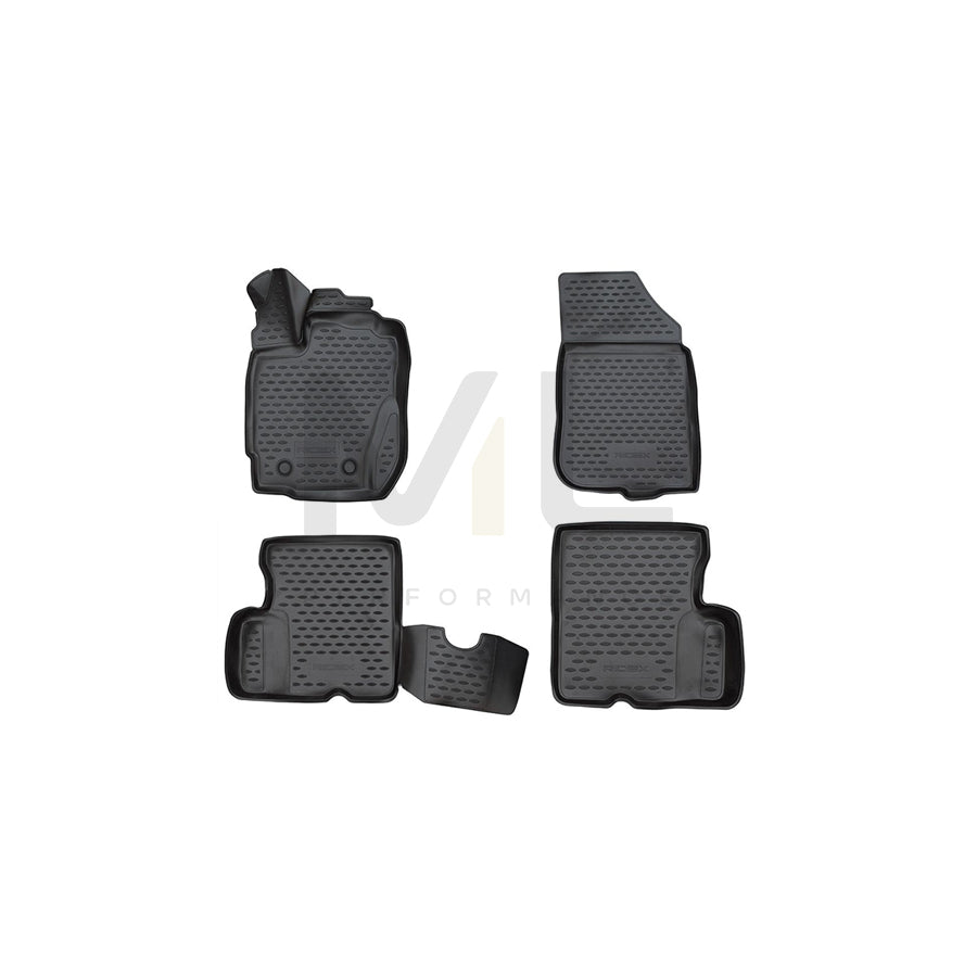 RIDEX 215A0964 Floor mat set Elastomer, Front and Rear, Quantity: 4, Black | ML Performance Car Parts