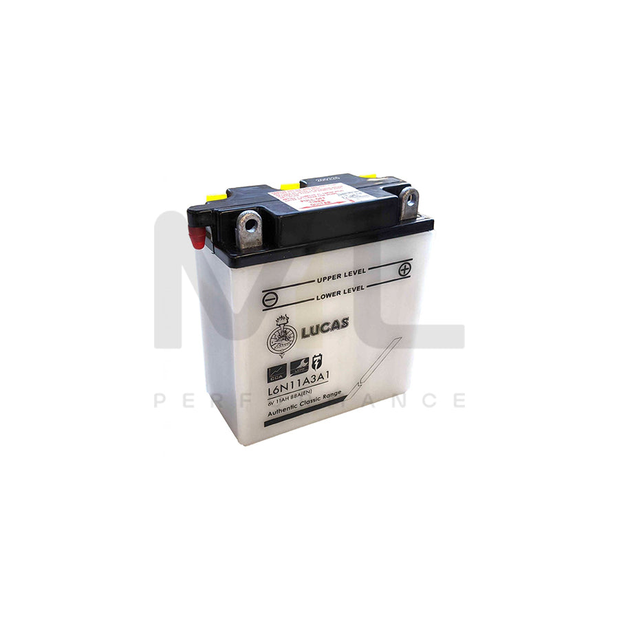 L6N11A-3A-1 Lucas Motorcycle Battery 6V 11Ah (6N11A3A1) | Car Batteries UK | ML Performance Car Parts