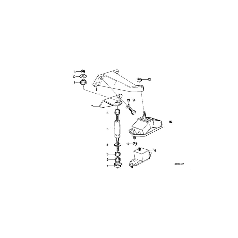 Genuine BMW 11811175120 E23 Supporting Bracket Right (Inc. 745i, 728iS & 733i) | ML Performance UK Car Parts