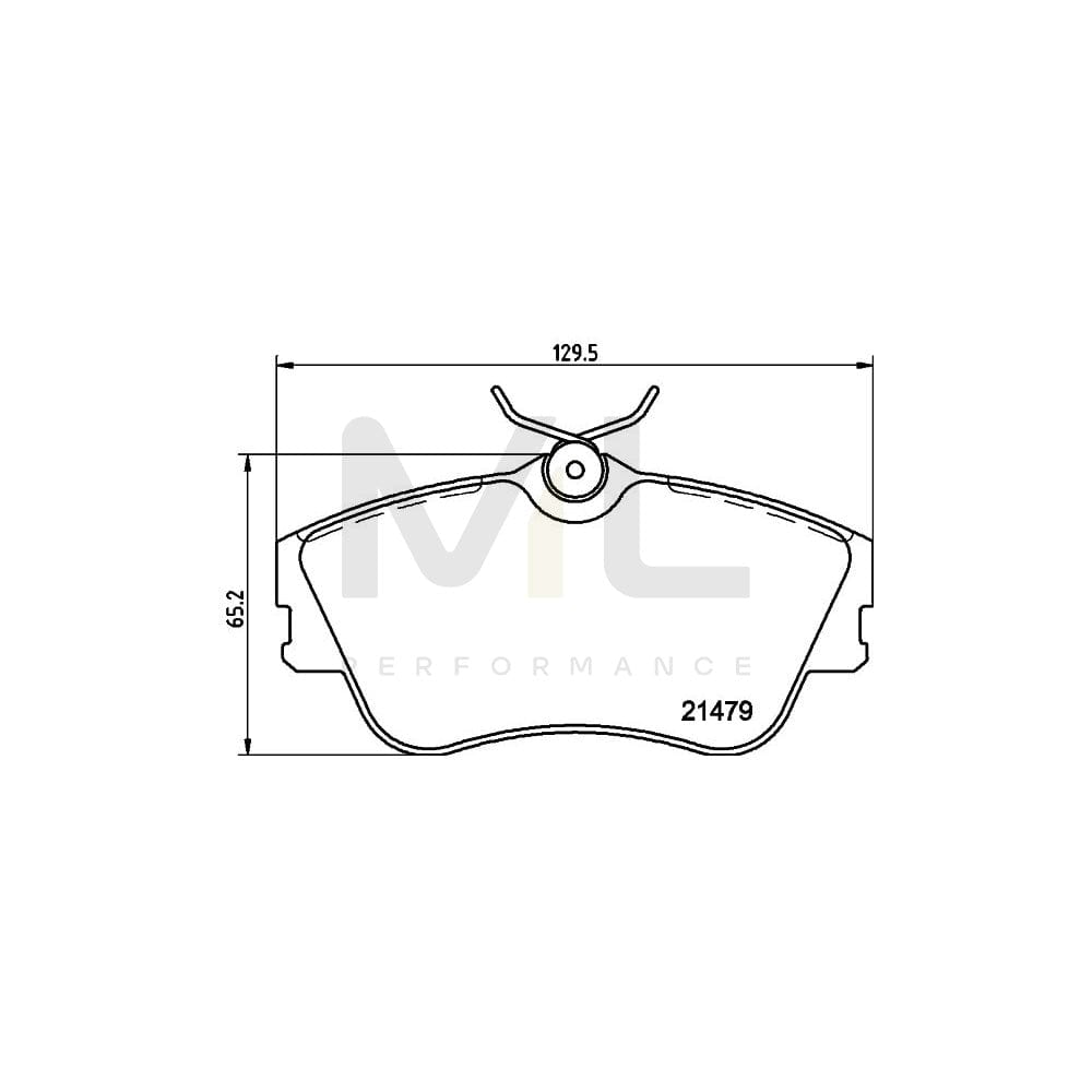 Hella 8DB 355 018-071 Brake Pad Set Not Prepared For Wear Indicator, With Brake Caliper Screws | ML Performance Car Parts