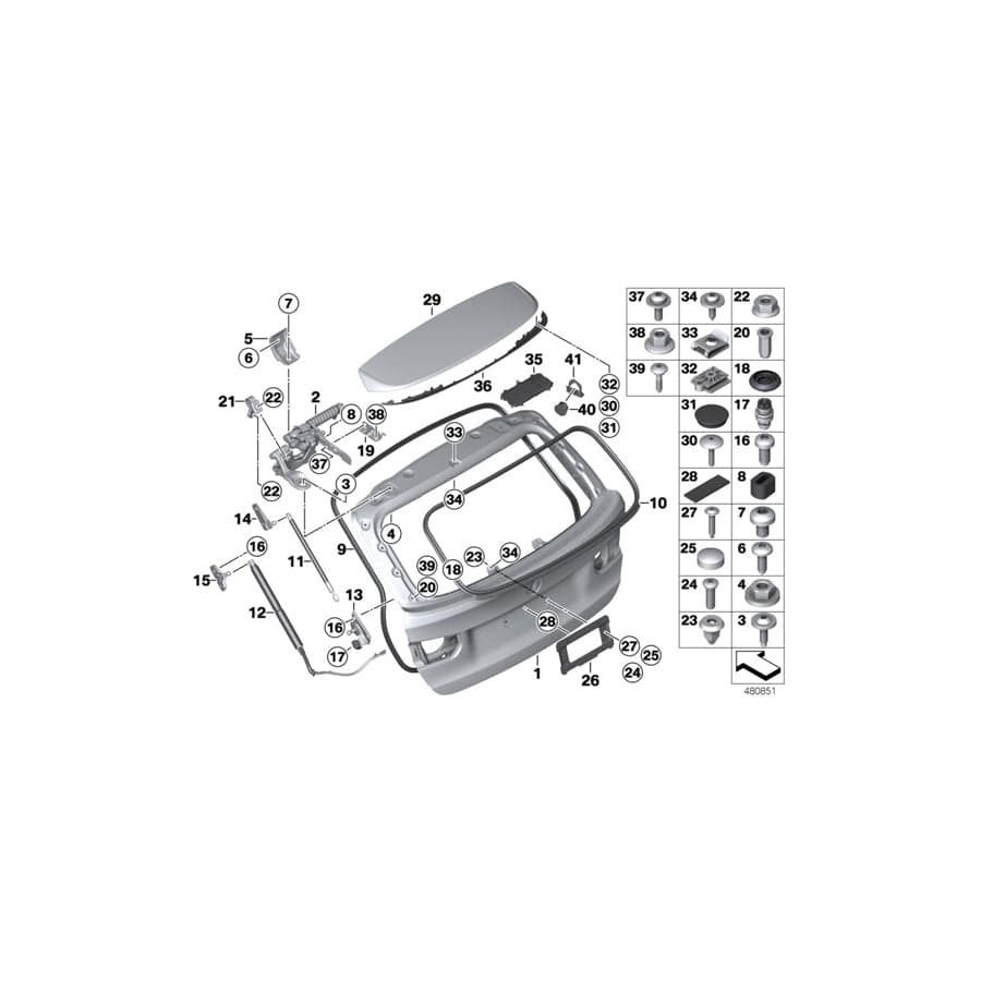 Genuine BMW 51247263099 F31 Bracket Gas Press.Spring Left (Inc. 316i, 328dX & 330dX) | ML Performance UK Car Parts