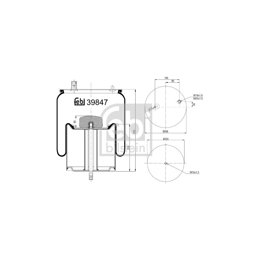 Febi Bilstein 39847 Boot, Air Suspension