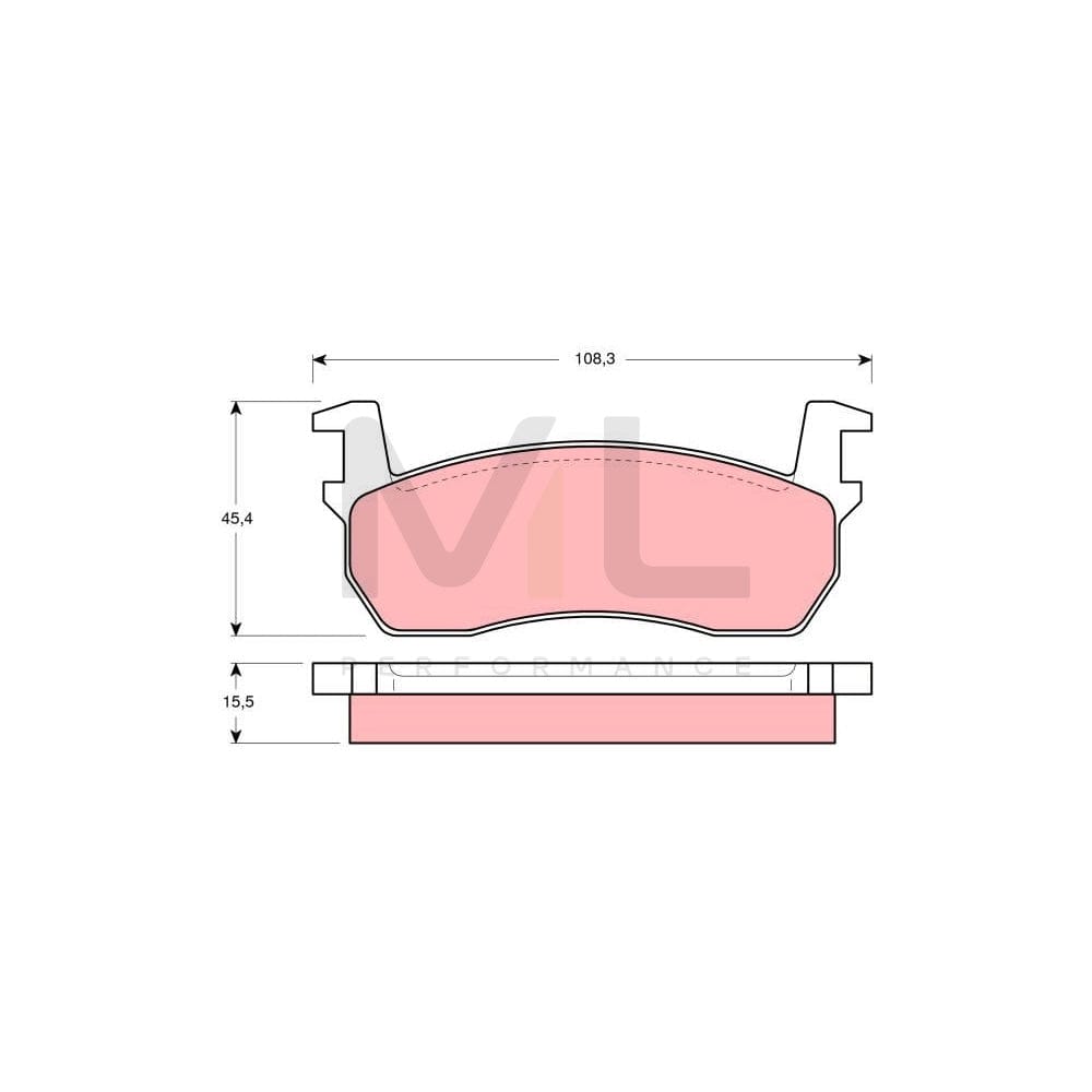 TRW Gdb303 Brake Pad Set For Nissan Micra I Hatchback (K10) Not Prepared For Wear Indicator | ML Performance Car Parts