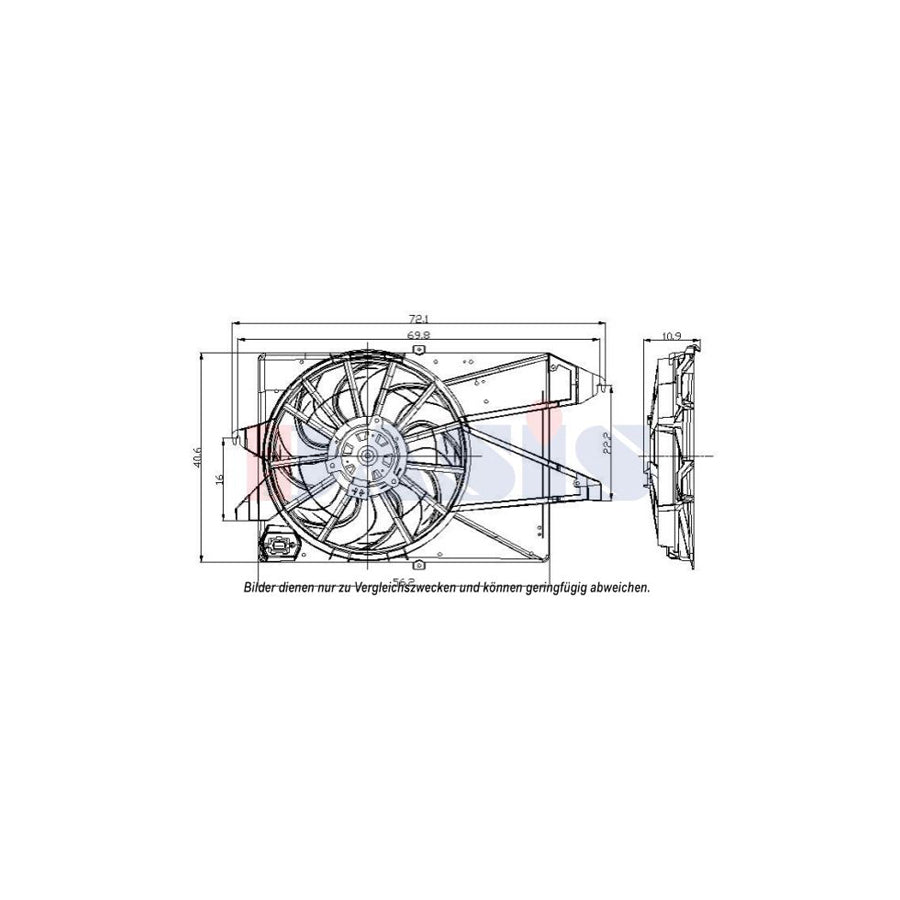 AKS Dasis 098115N Fan, Radiator For Ford Mondeo | ML Performance UK