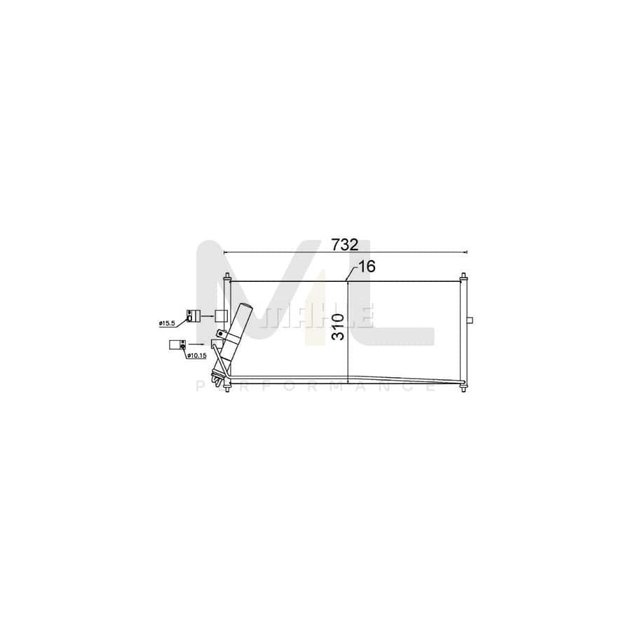 MAHLE ORIGINAL AC 406 000S Air conditioning condenser with dryer | ML Performance Car Parts