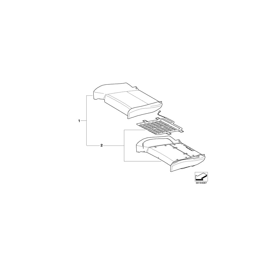 Genuine BMW 52107292847 E71 E72 Seat Upholstery, Leather SCHWARZ (Inc. X6 35iX, X6 50iX & Hybrid X6) | ML Performance UK Car Parts