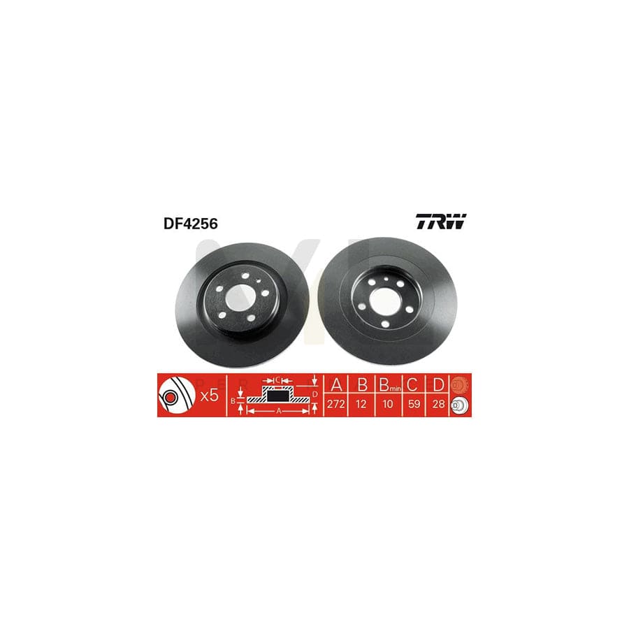 TRW DF4256 Brake Disc Solid, Painted | ML Performance Car Parts