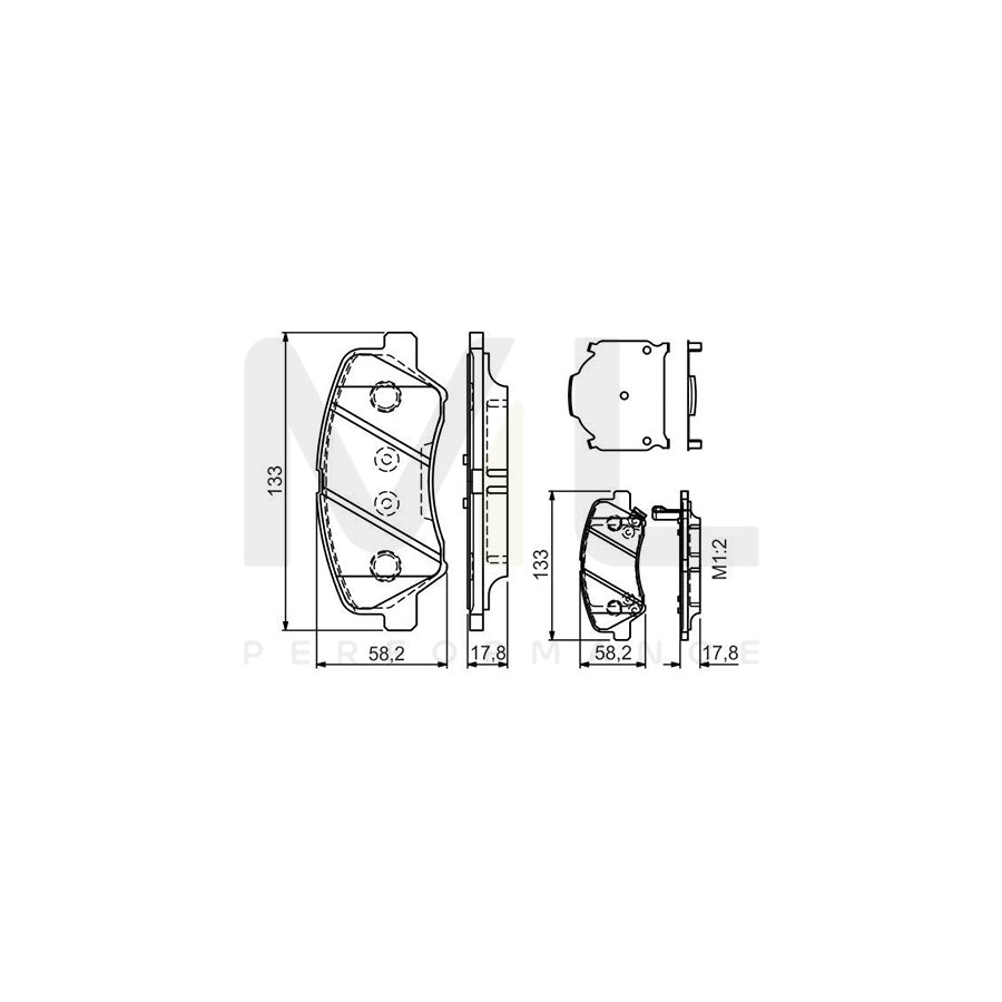 Bosch 0986Tb3160 Brake Pad Set With Acoustic Wear Warning, With Integrated Wear Warning Contact  | ML Performance Car Parts