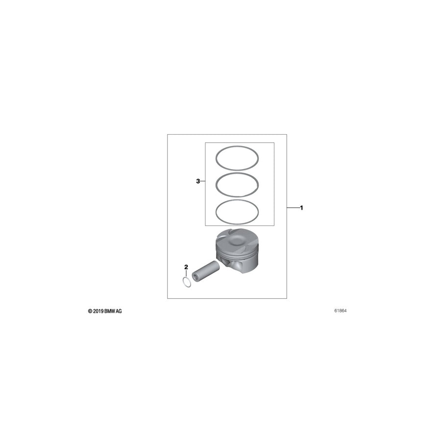 Genuine BMW 11257516840 E60 E46 E36 Repair Kit Piston Rings (+0,25) (Inc. 320Ci, Z3 2.2i & 320i) | ML Performance UK Car Parts