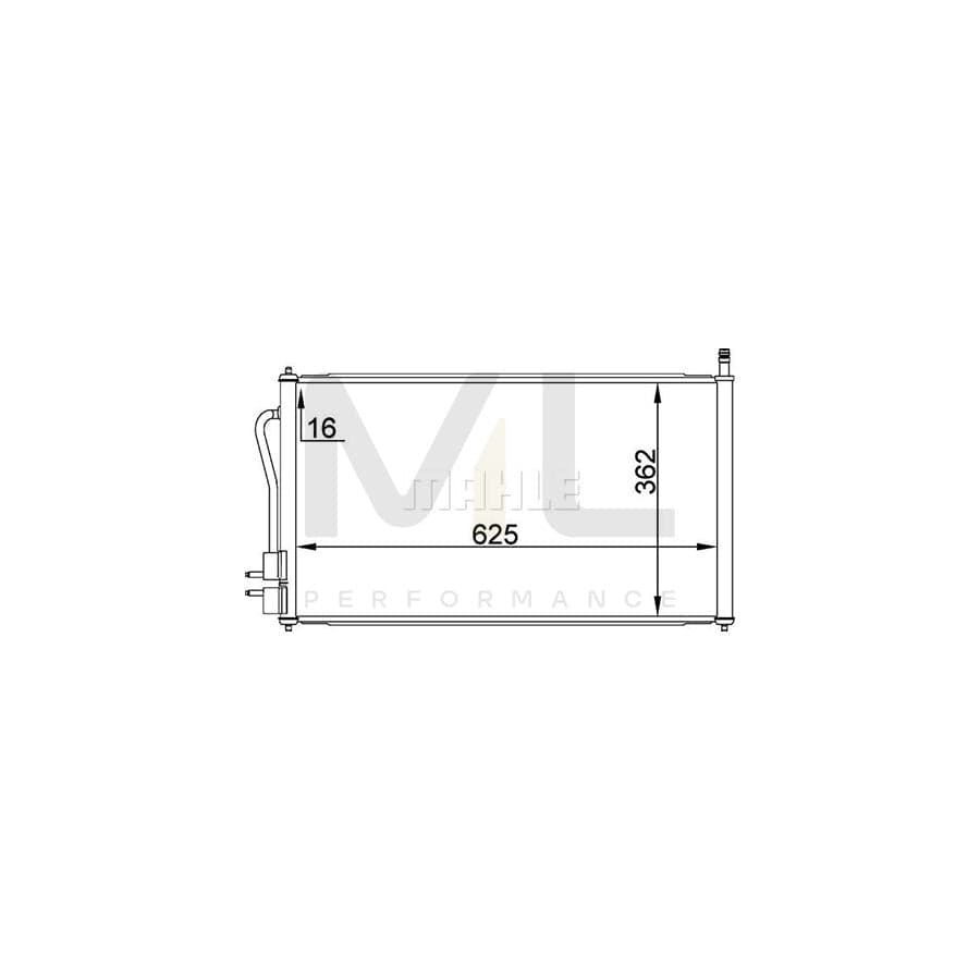 MAHLE ORIGINAL AC 218 000P Air conditioning condenser for FORD FOCUS without dryer | ML Performance Car Parts