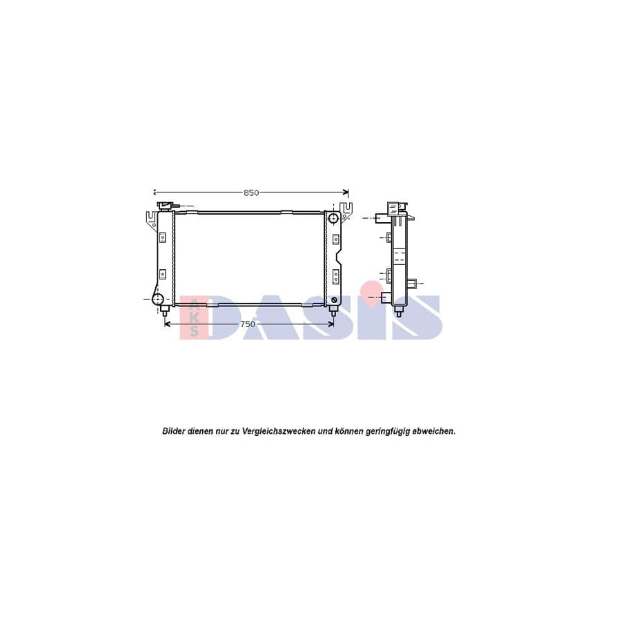 AKS Dasis 520016N Engine Radiator For Chrysler Voyager / Grand Voyager III (Gs) | ML Performance UK