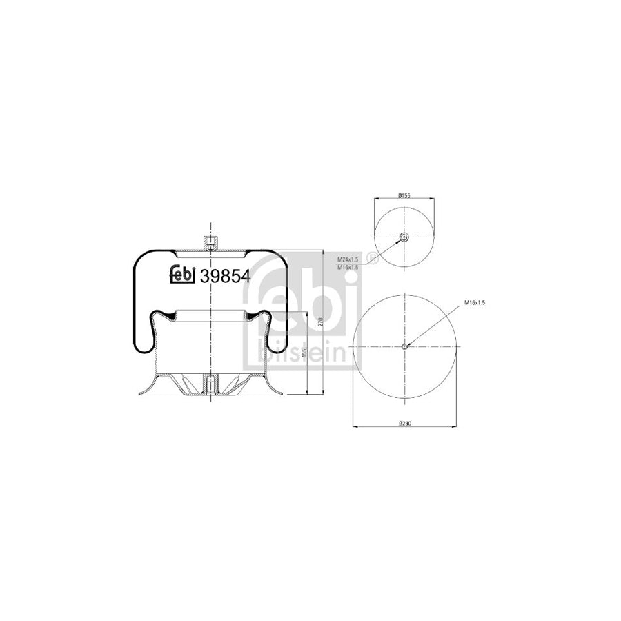 Febi Bilstein 39854 Boot, Air Suspension