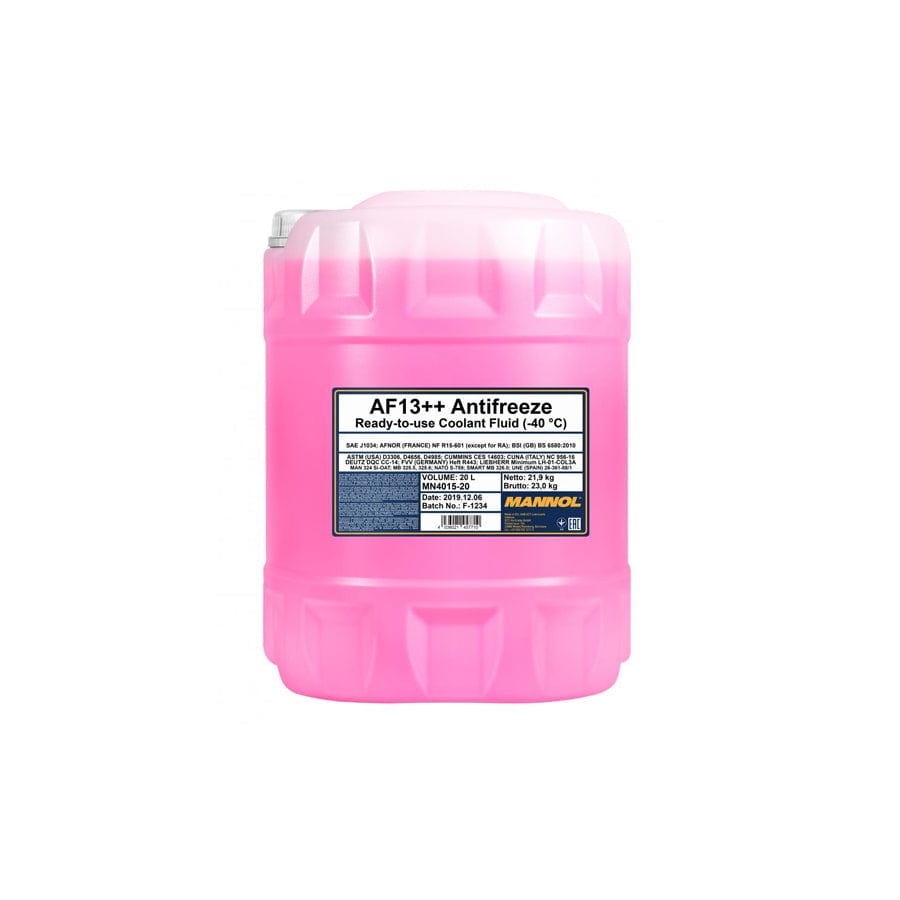 Mannol AF13++, High-performance MN4015-20 Antifreeze | ML Performance UK Car Parts