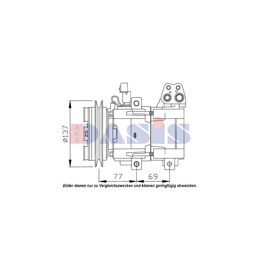 AKS Dasis 851641N Compressor, Air Conditioning For Hyundai Galloper I | ML Performance UK