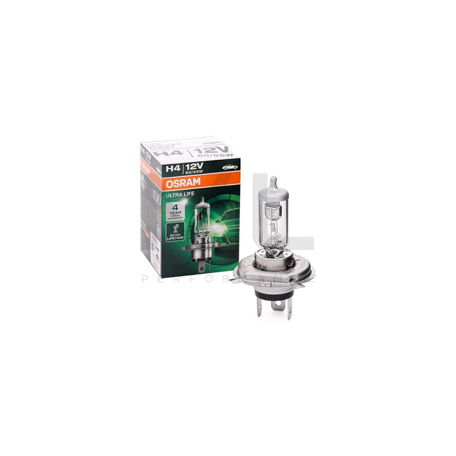 OSRAM ULTRA LIFE 64193ULT Bulb, spotlight H4 12V 60/55W P43t 3200K Halogen | ML Performance Car Parts