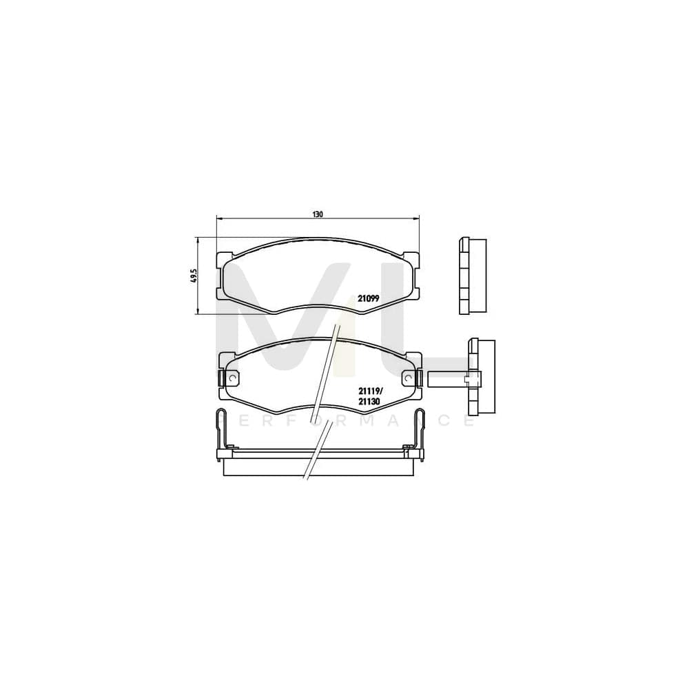 Brembo P 56 056 Brake Pad Set With Acoustic Wear Warning | ML Performance Car Parts