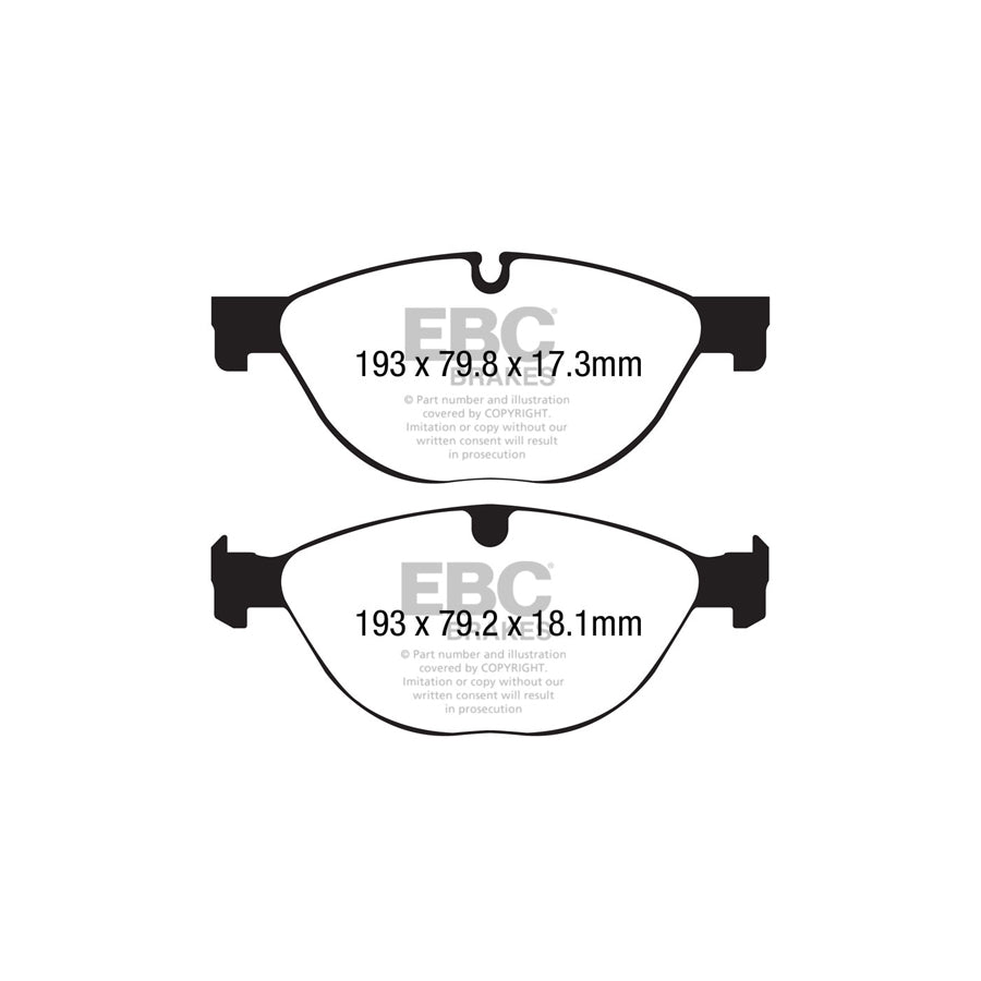 EBC DP42191R Jaguar F-Type Yellowstuff Front Brake Pads 2 | ML Performance UK Car Parts