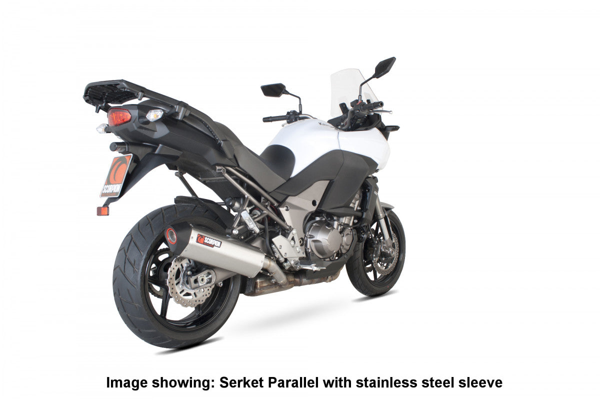 Scorpion RKA92CEO Kawasaki Versys 1000 Serket Parallel Slip-On - Carbon Fibre Sleeve | ML Performance UK UK