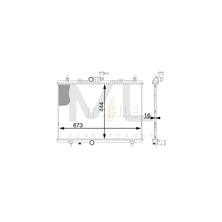 MAHLE ORIGINAL CR 1606 000S Engine radiator for RENAULT Koleos I (HY) Brazed cooling fins | ML Performance Car Parts