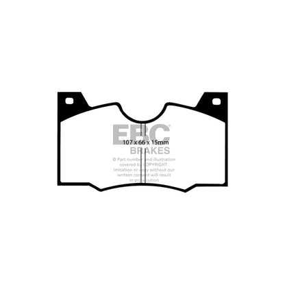 EBC PD03KF619 Lancia Yellowstuff Front Brake Pad & Plain Disc Kit - Girling/TRW Caliper (Inc. 2000 & Fulvia) 2 | ML Performance UK Car Parts