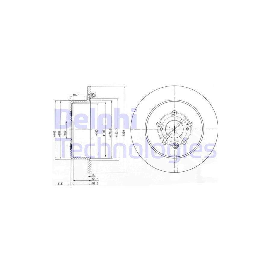 Delphi Bg3583 Brake Disc For Toyota Celica Vi Coupe (T200)