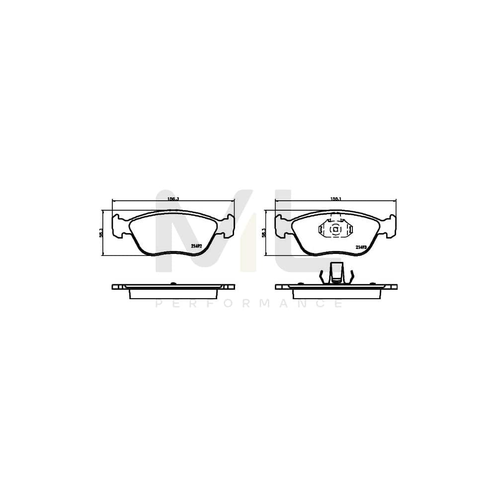 Hella 8DB 355 032-971 Brake Pad Set Not Prepared For Wear Indicator | ML Performance Car Parts