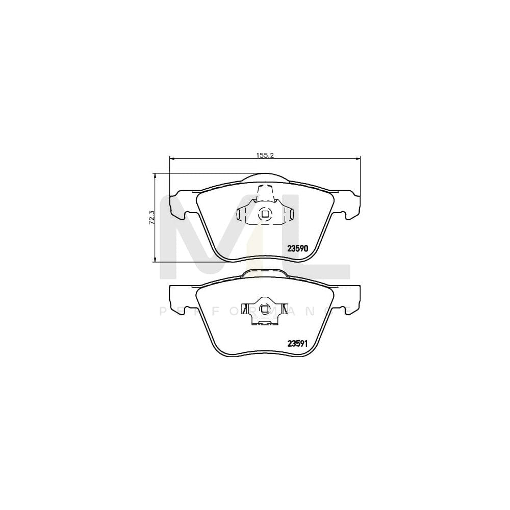 Hella 8DB 355 011-571 Brake Pad Set Not Prepared For Wear Indicator | ML Performance Car Parts