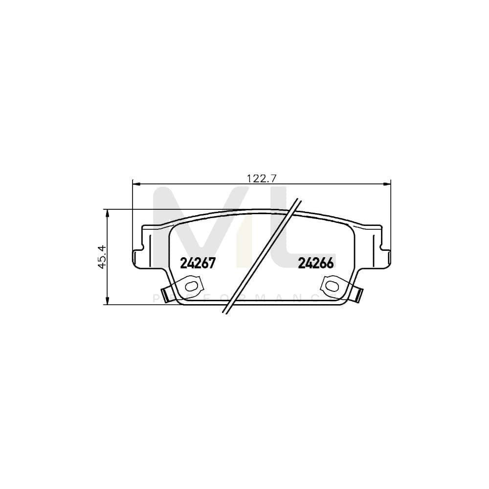 Hella 8DB 355 012-231 Brake Pad Set With Acoustic Wear Warning | ML Performance Car Parts