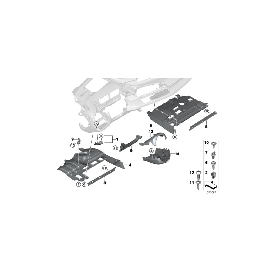 Genuine BMW 51459284357 I15 Trim Panel, Steering Column, Top (Inc. i8) | ML Performance UK Car Parts