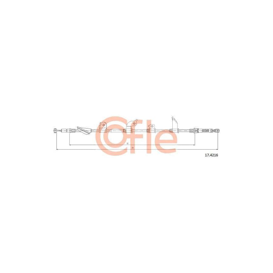 Cofle 92.17.4216 Hand Brake Cable For Honda Civic Viii Saloon (Fd, Fa)