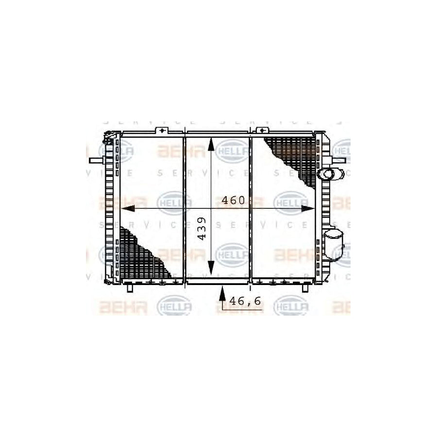 Hella 8MK 376 706-401 Engine Radiator For Renault Rapid Van (F40, G40)