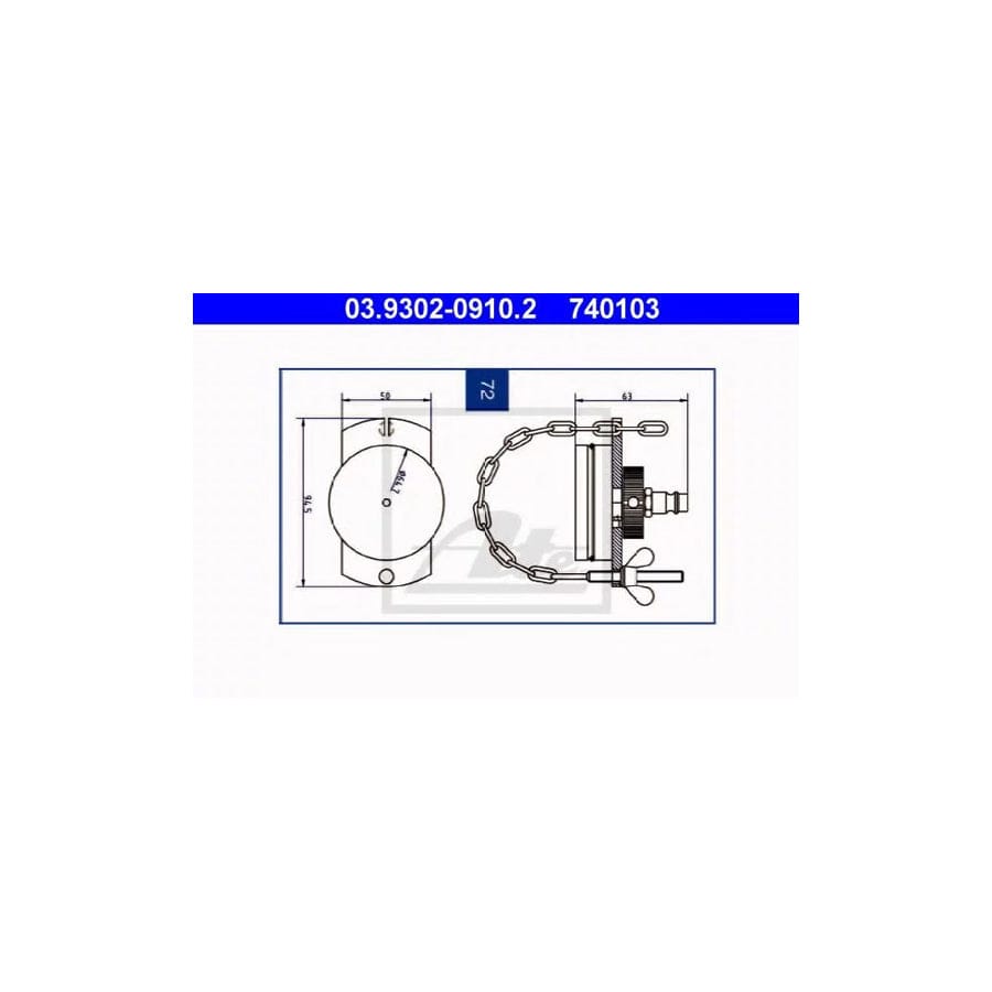 ATE 03.9302-0910.2 Breather Pipe