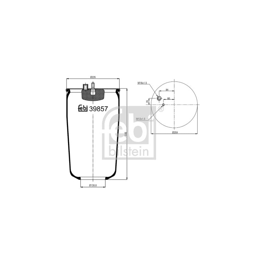 Febi Bilstein 39857 Boot, Air Suspension