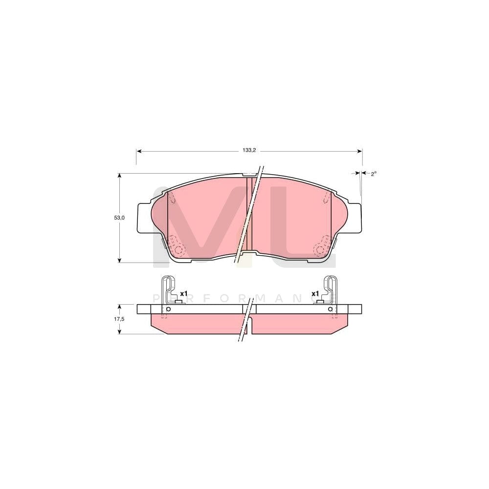 TRW Gdb3207 Brake Pad Set For Toyota Picnic (Xm10) With Acoustic Wear Warning | ML Performance Car Parts