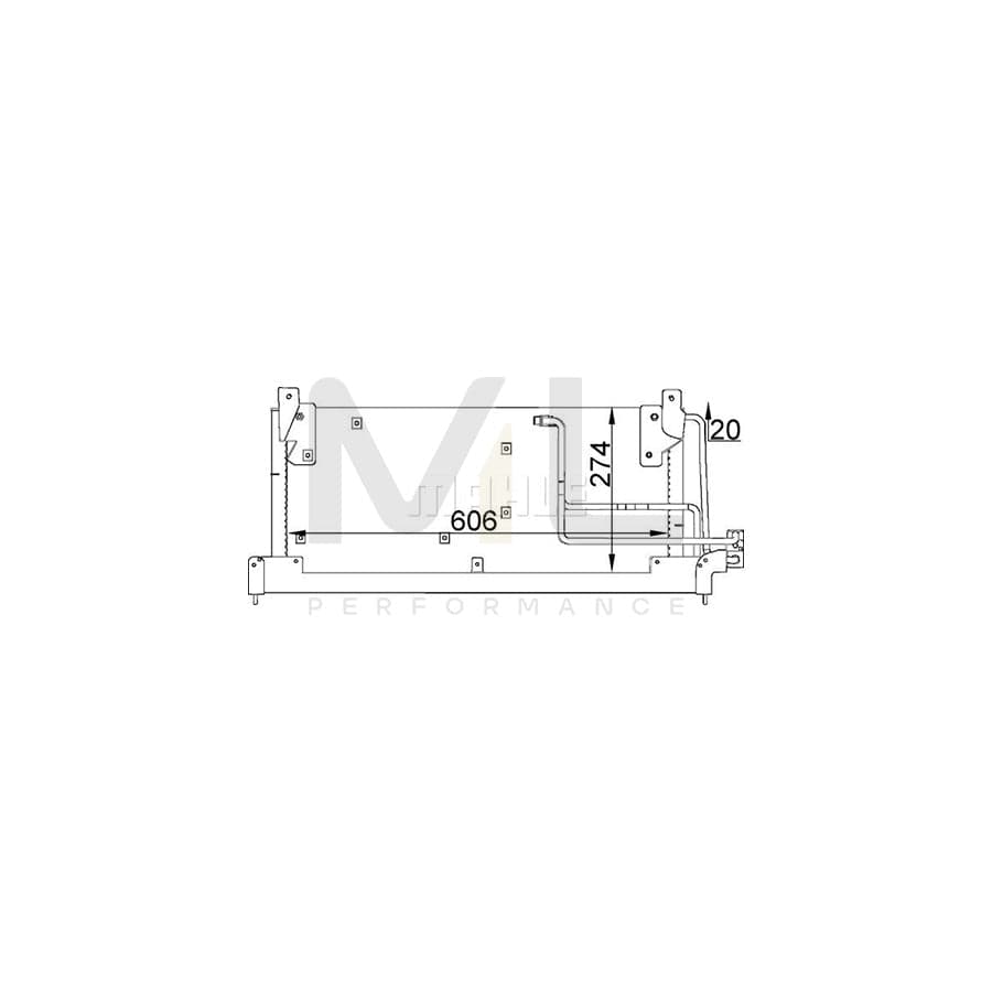 MAHLE ORIGINAL AC 223 000S Air conditioning condenser with seal ring, without dryer | ML Performance Car Parts