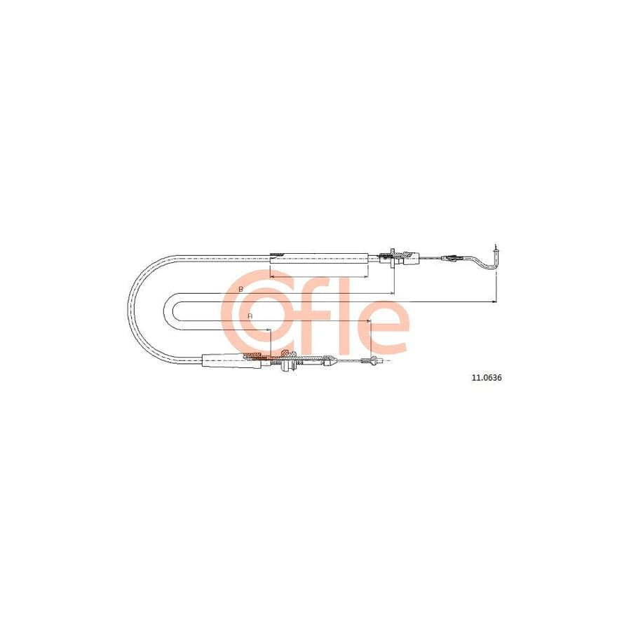 COFLE 11.0636 Throttle Cable for VW TRANSPORTER | ML Performance UK Car Parts