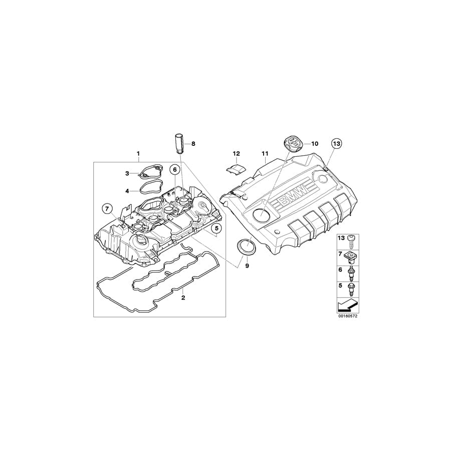 Genuine BMW 11127563787 E81 E92 E87 Screw 60X22 (Inc. 116i 2.0, 520i & 318i) | ML Performance UK Car Parts